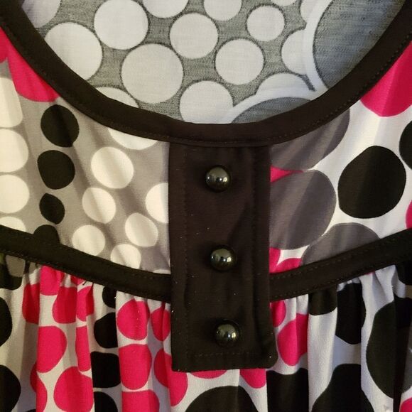 CDW Creative Design Works Cicle Patterned Scoop Neck Blouse - Picture 4 of 7